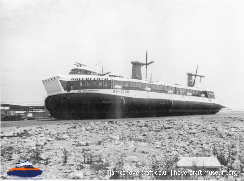 SRN4 Sir Christopher (GH-2008) with Hoverlloyd -  (credit: The <a href='http://www.hovercraft-museum.org/' target='_blank'>Hovercraft Museum Trust</a>).